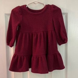 Cat & Jack Burgundy ruffled dress